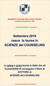 Locandina Laurea Scienze del Counseling 1